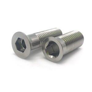 Stainless steel bolts and fasteners produced in a custom manufacturing factory