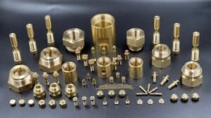 Precision machined brass screws