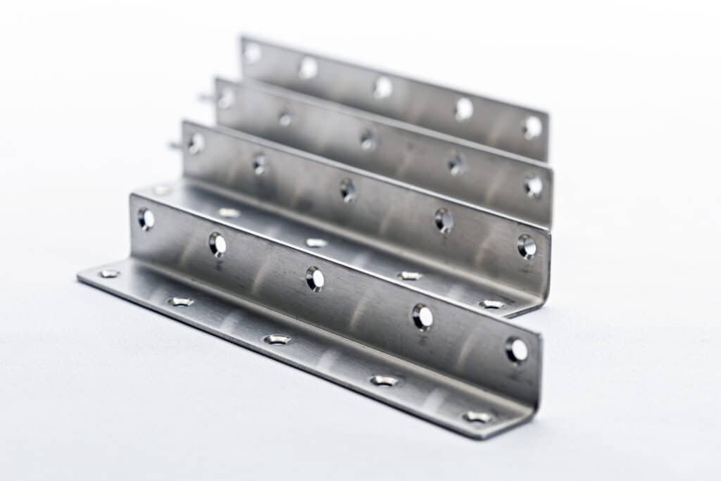 Stainless steel angle brackets with holes